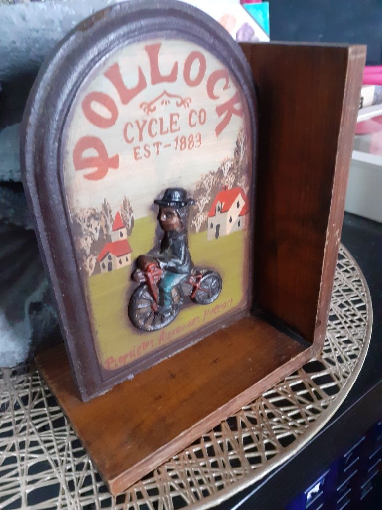 quadro Colecionador Vintage madeira Pollock anuncio bicicleta 1883