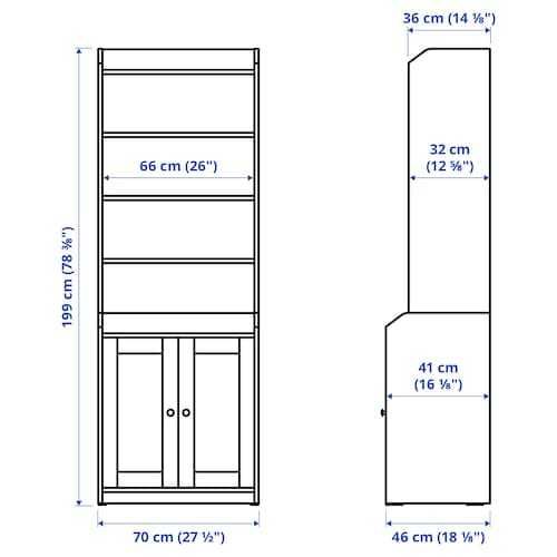 HAUGA Szafka wysoka z drzwiami, biały, 70x199 Ikea Nowa w kartonach