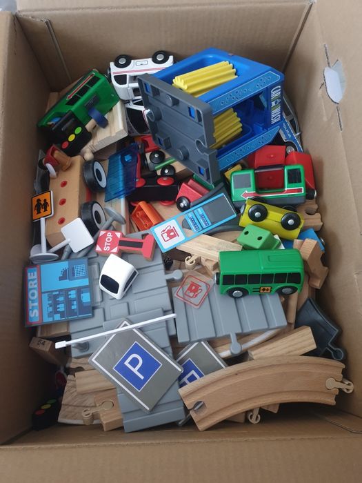 Drewniane klocki kolejka tory  ikea