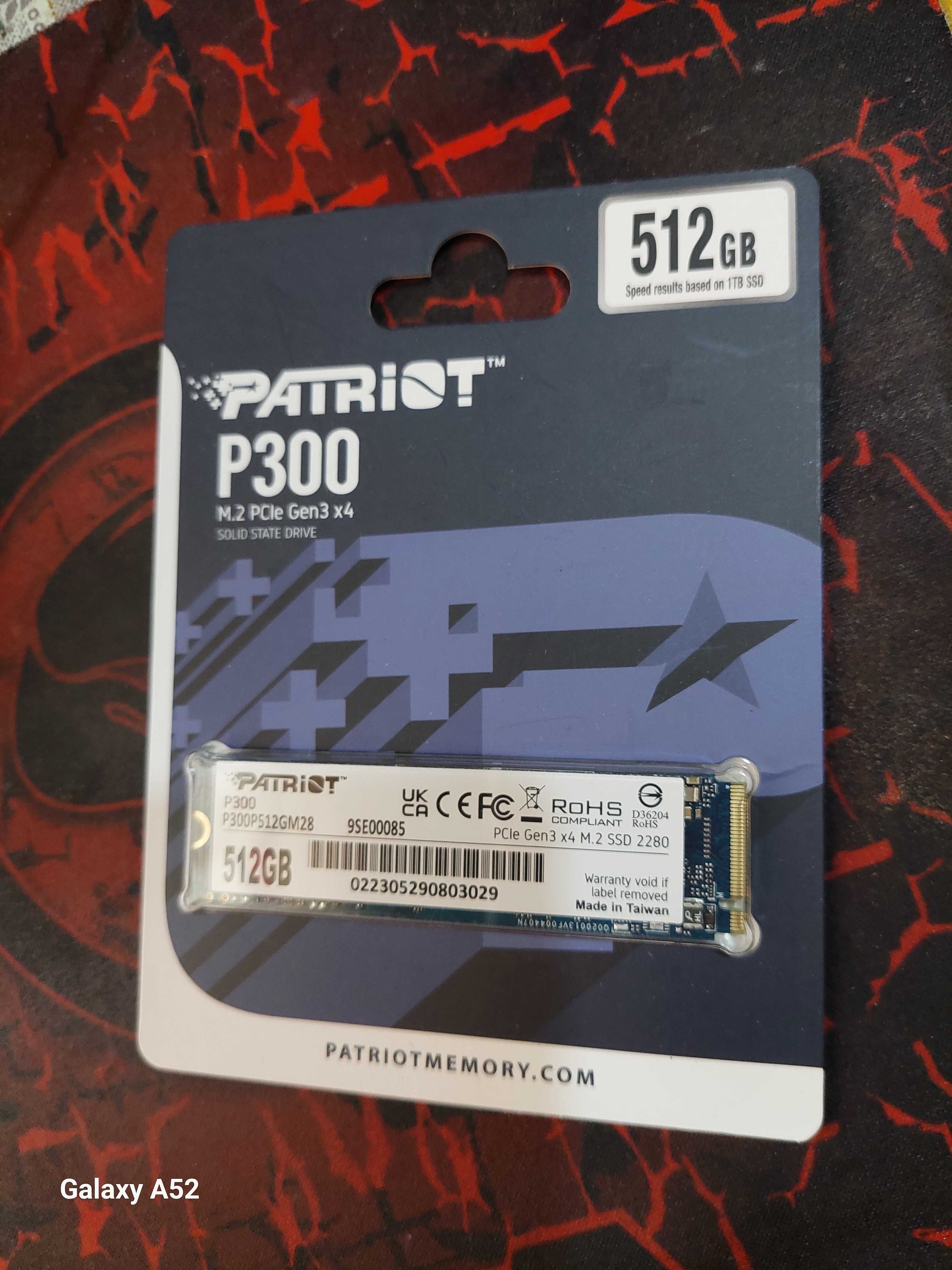 SSD 512 Gb m.2  2280 NVMe PCIe 3.0 x4  (Patriot P300)