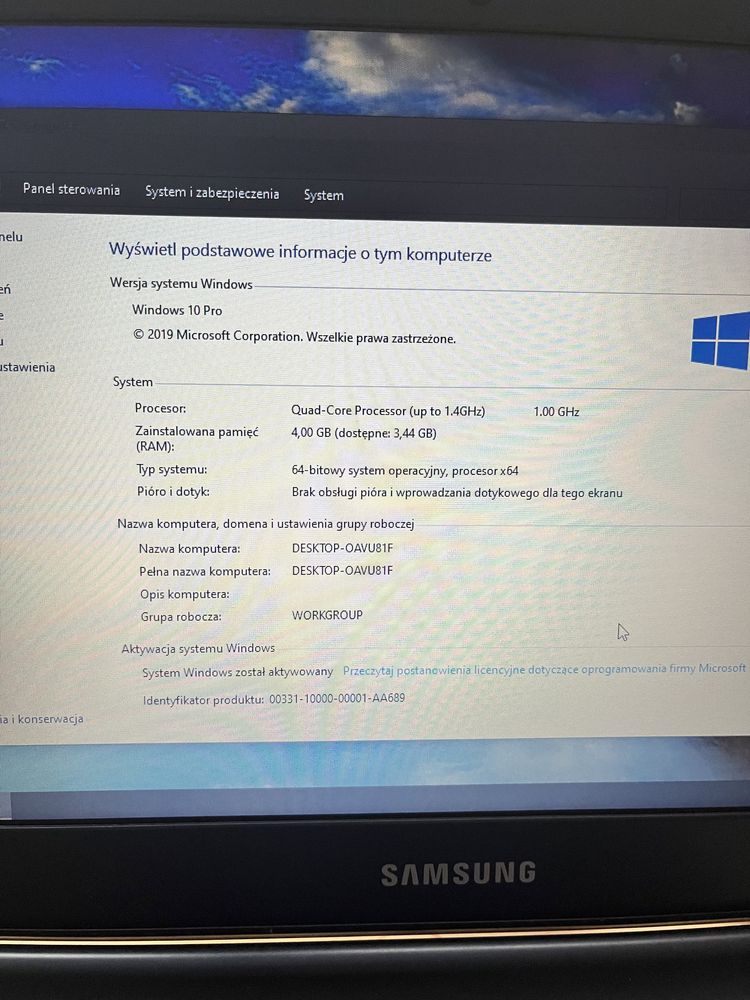 Samsung Ativbook 905s lite