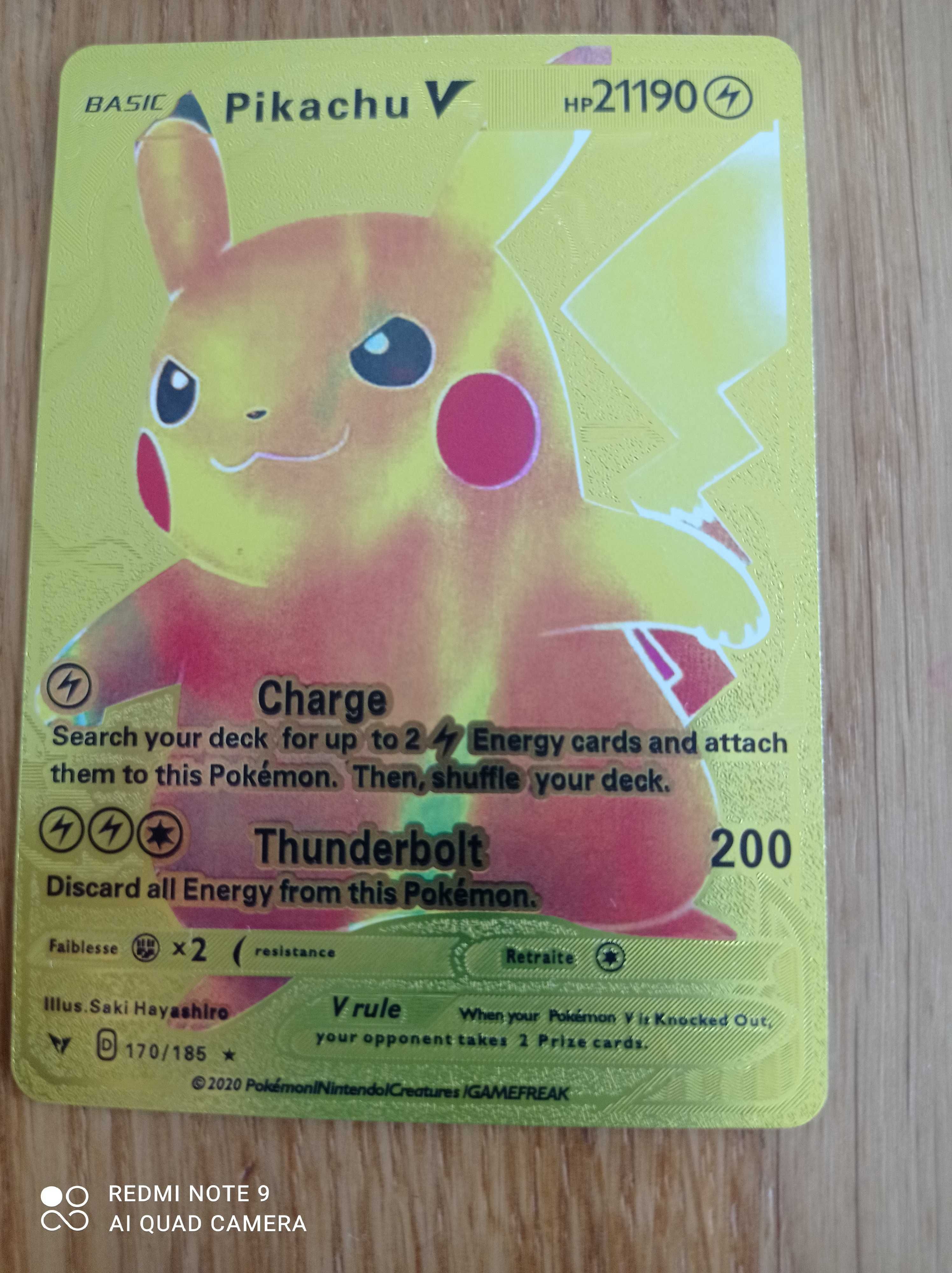 Karty pokemon pikachu.+ pikachu i zekrom gratis!!!