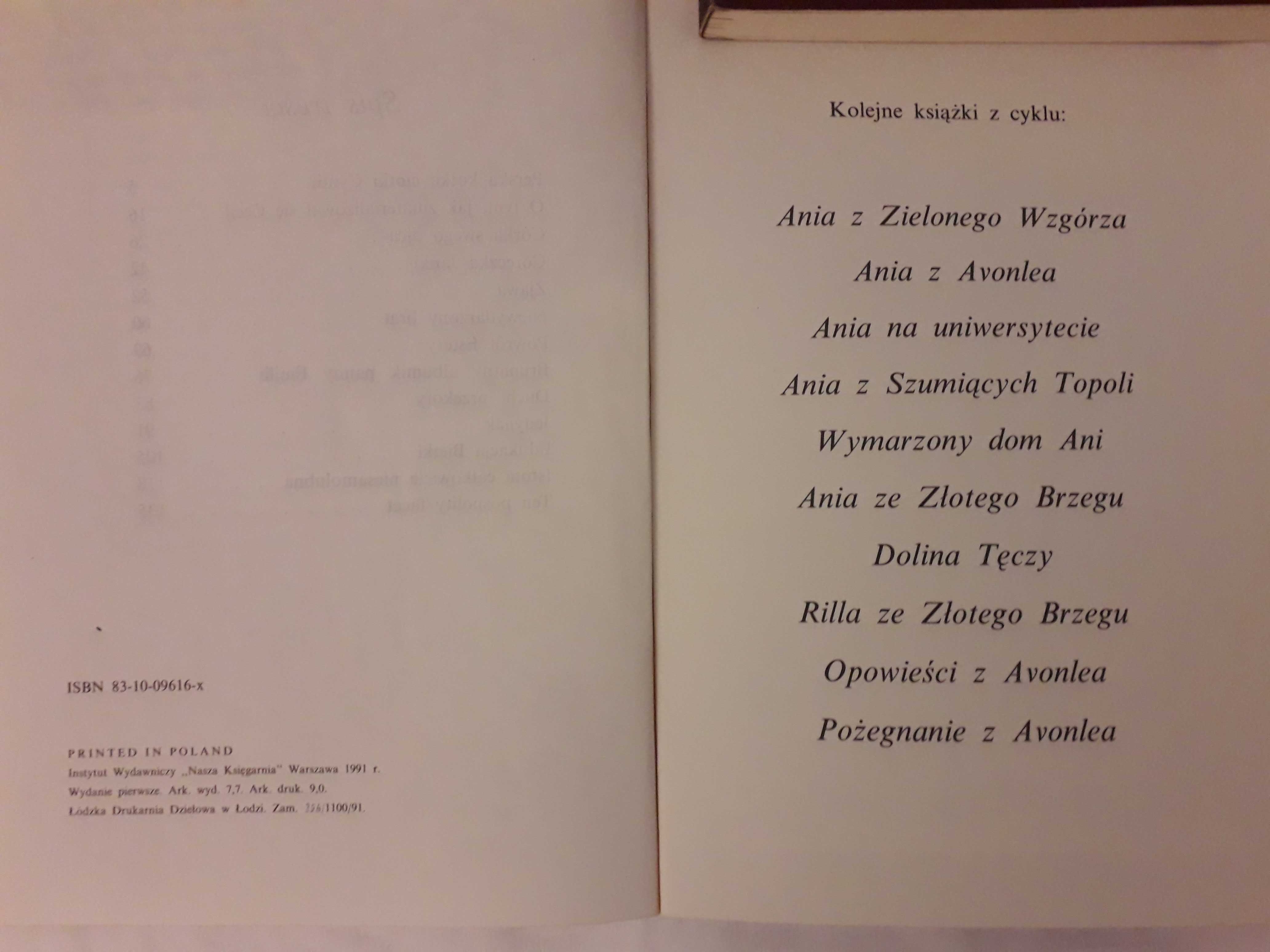 Ania z Zielonego Wzgórza - cała seria - dla kolekcjonerów