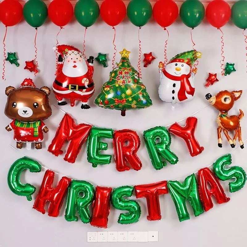 Фольгированные надувные буквы  шары  merry Christmas