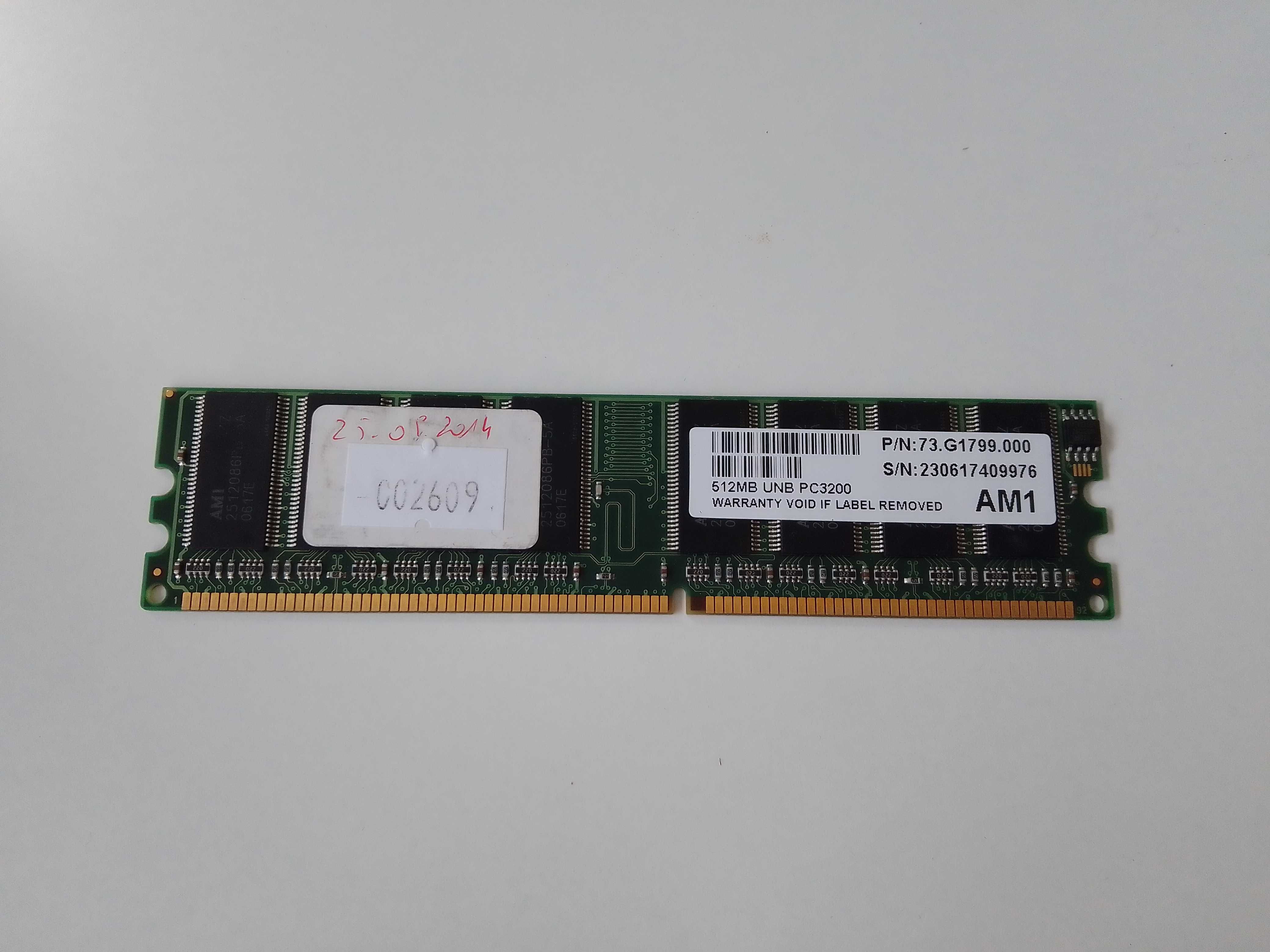 Pamięć RAM DDR PC3200 73.G1799.000 512 MB (002609)