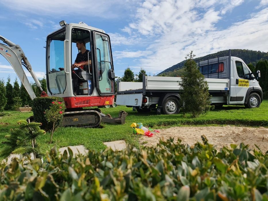 Minikoparka, prace ziemne, drenaż, ogrody, Mini koparka Mini-koparka