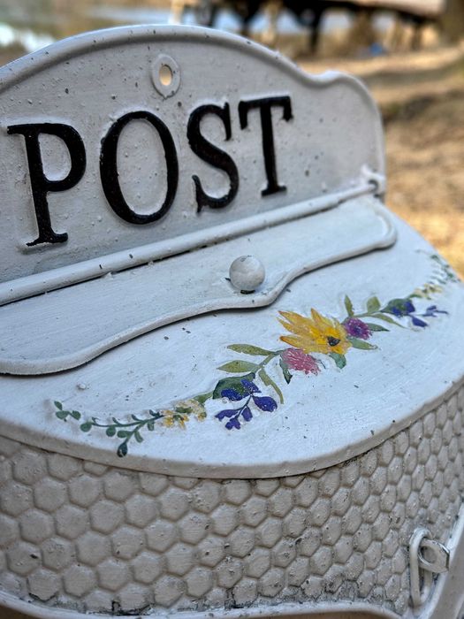 OKAZJA ! Wyjątkowa Skrzynka Na Listy Ręcznie Malowana Duży Zestaw !