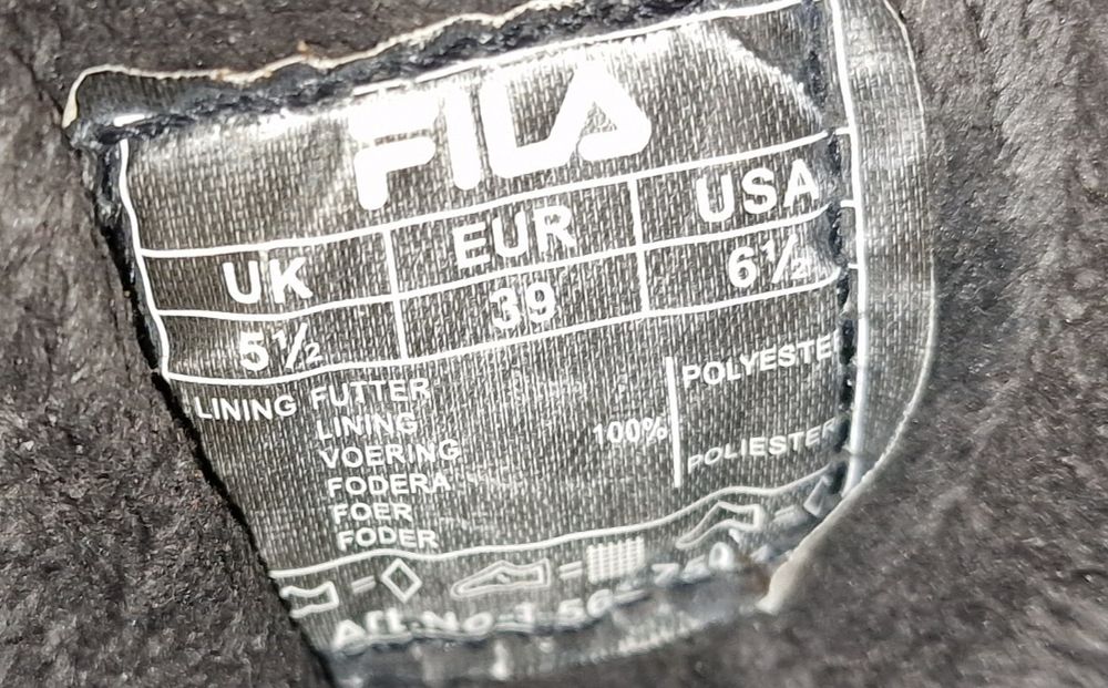 Водостойкие ботинки Fila (39 размер)