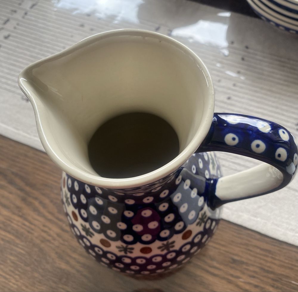 Komplet ceramiczny, serwis lata 80 Boleslawiec