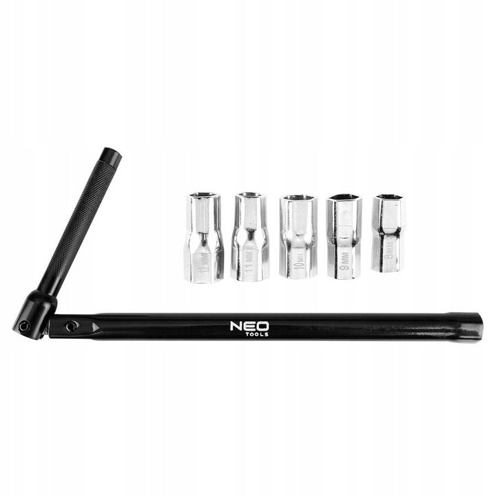 Neo Klucz Do Armatury Baterii Kranów Łamany Hydraul. 250mm 6 Nasadek 8