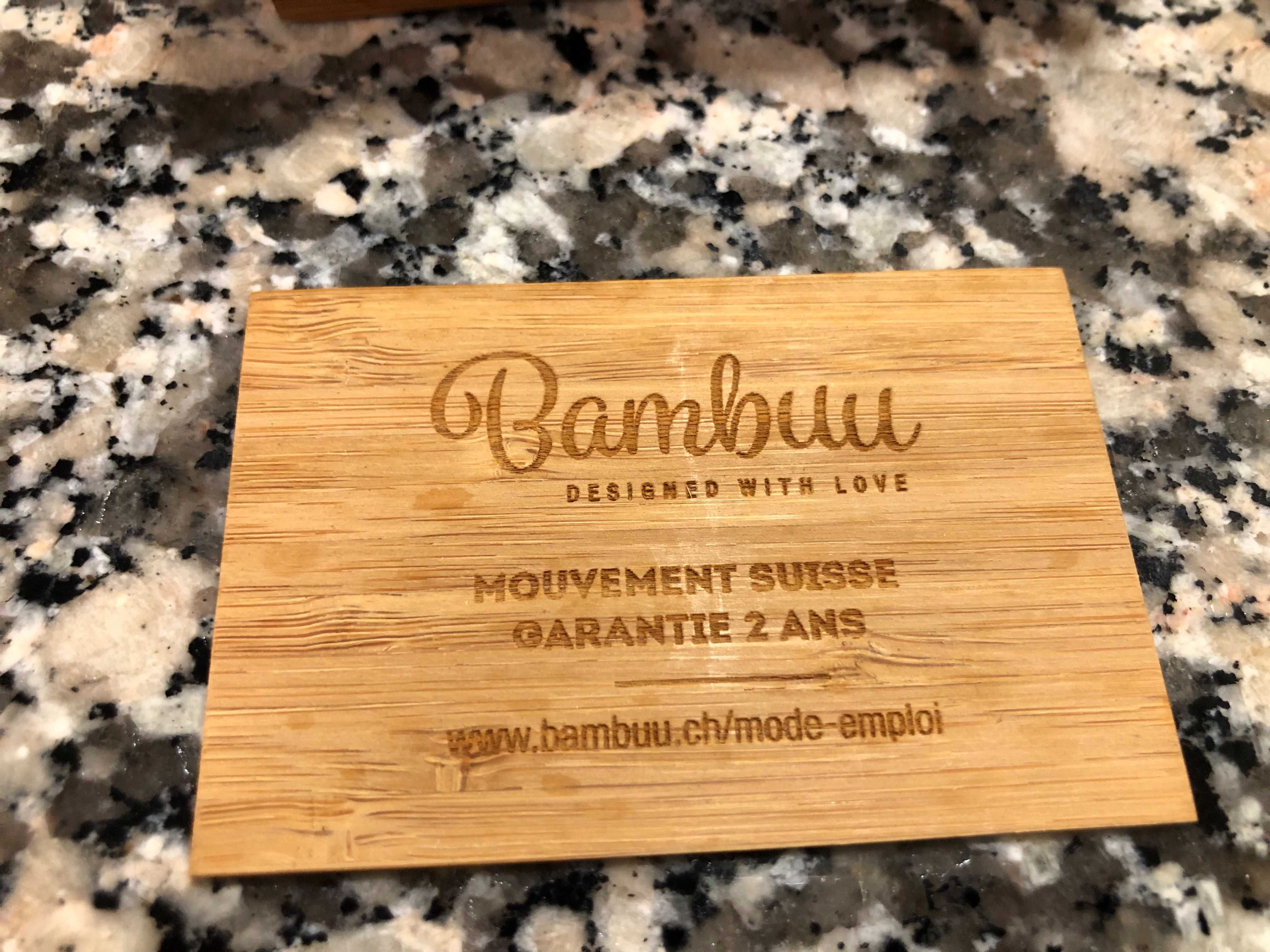Relógio Suíço "Bambuu" (Madeira)