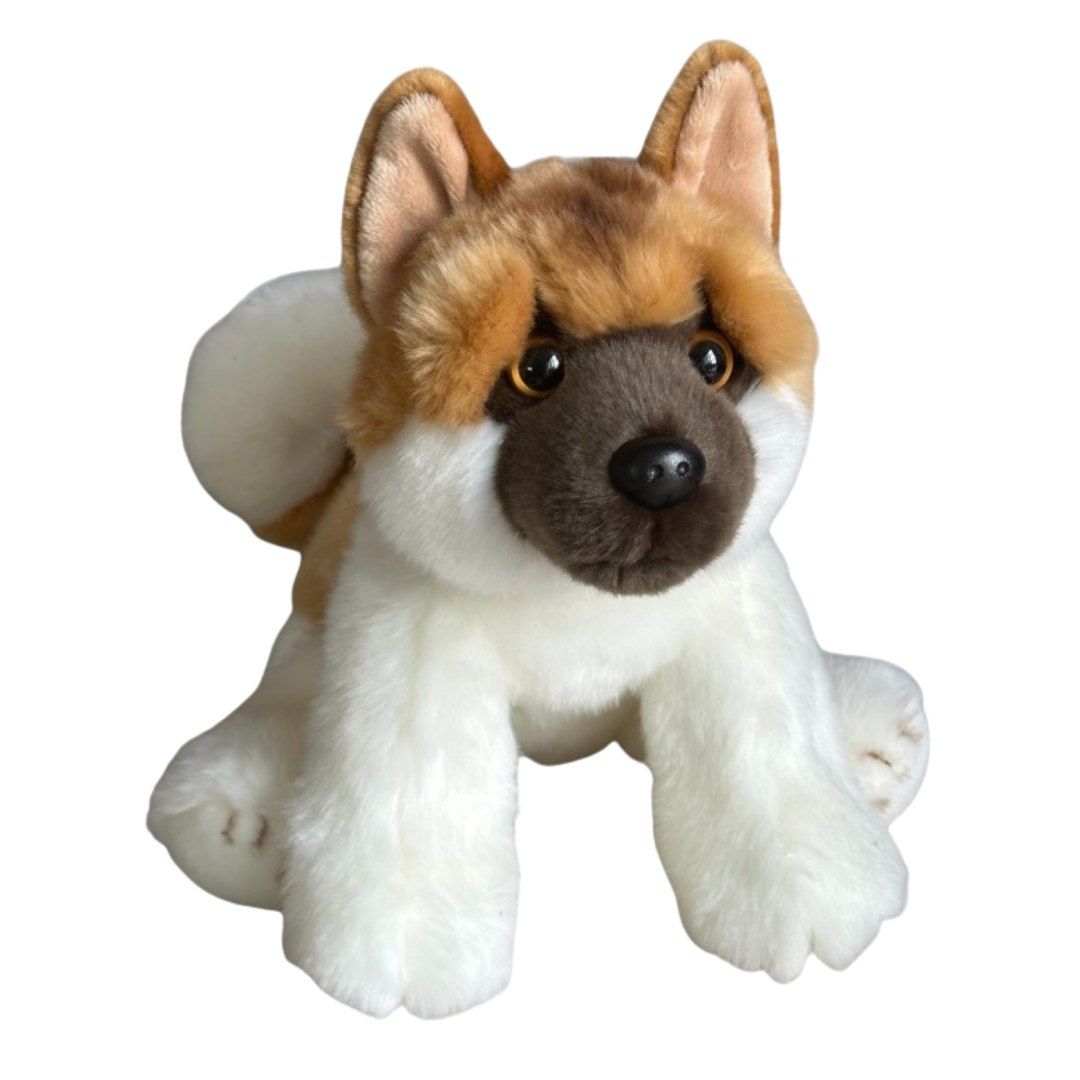 Maskotka Pies Akita Siedzący Pluszak 28cm Miękka Przytulanka Piesek