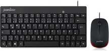 Perixx PERIMICE-212B DE – Zestaw mini klawiatury i myszy USB, czarny