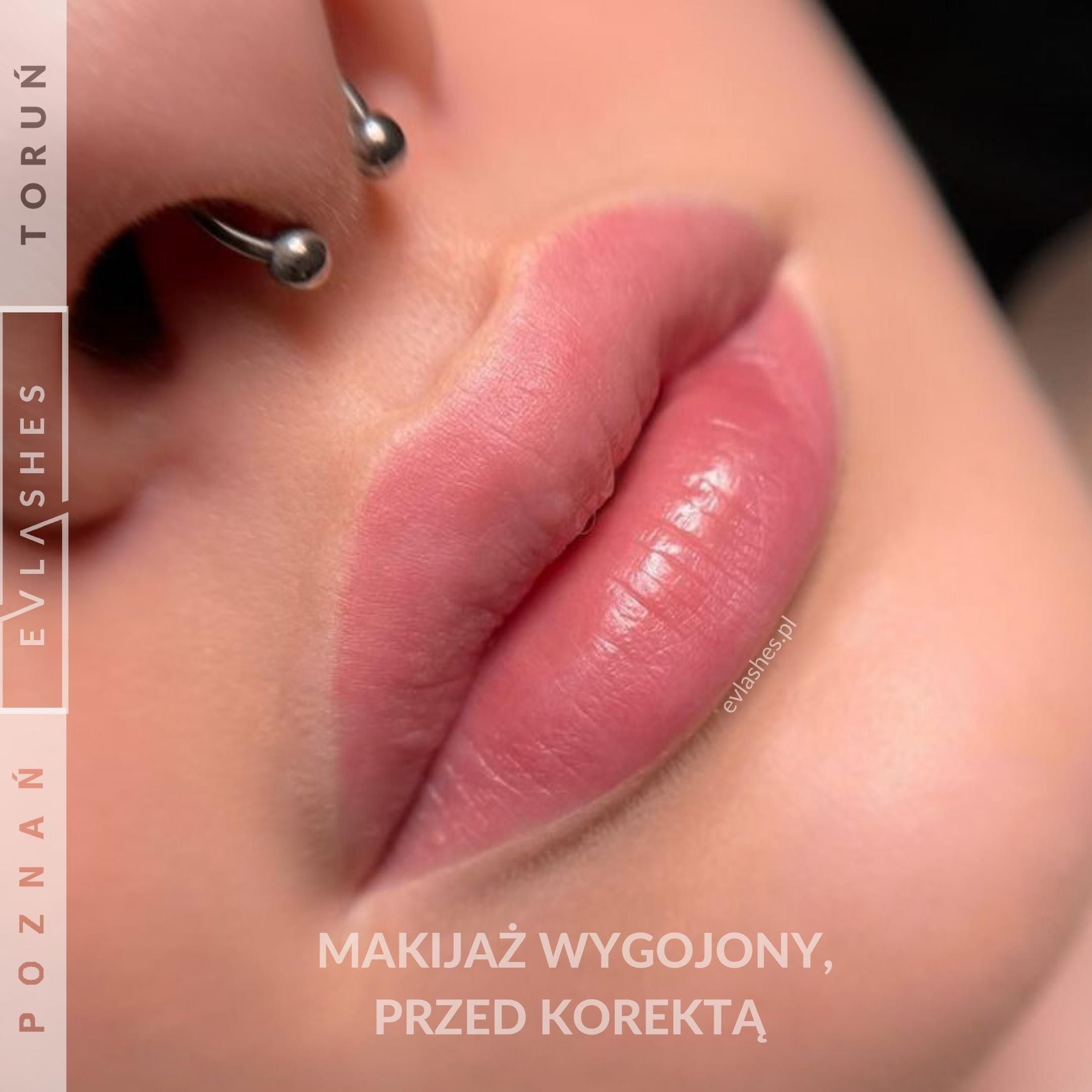 Profesjonalny makijaż permanentny ust, Wrzosy, Toruń