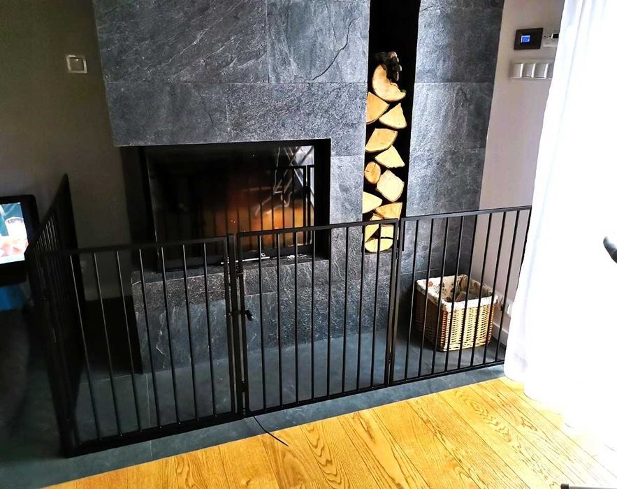 Bramka Barierka Zabezpieczająca Osłona do Kominka Pieca Ochronna