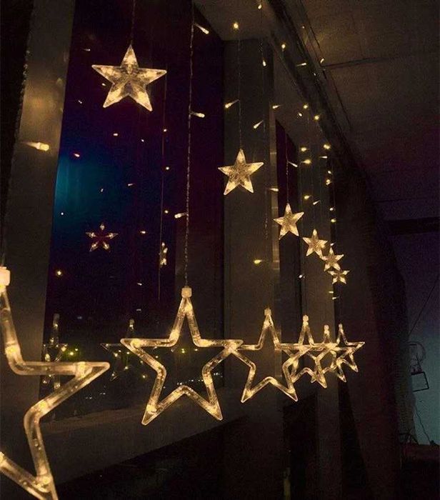 Світлодіодна гірлянда штора 3х1 м Зірки 138 LED