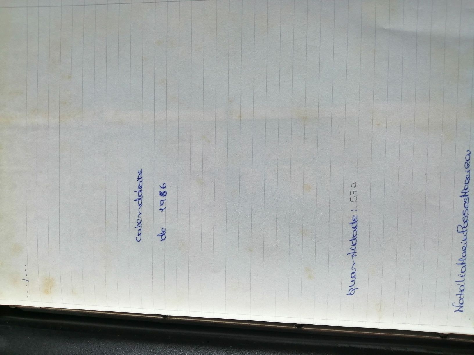 Coleção de calendários e postais