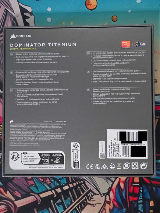 Corsair Dominator Titanium 64GB DDR5 6000MHz