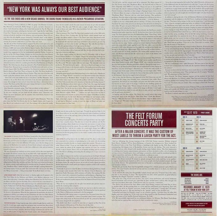 Doors	- - - - -	Live In New York	- - - - -	2 X LP