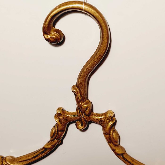 ВИНТАЖНАЯ БРОНЗОВАЯ вешалка для одежды ФРАНЦИЯ тремпель БРОНЗА плечики