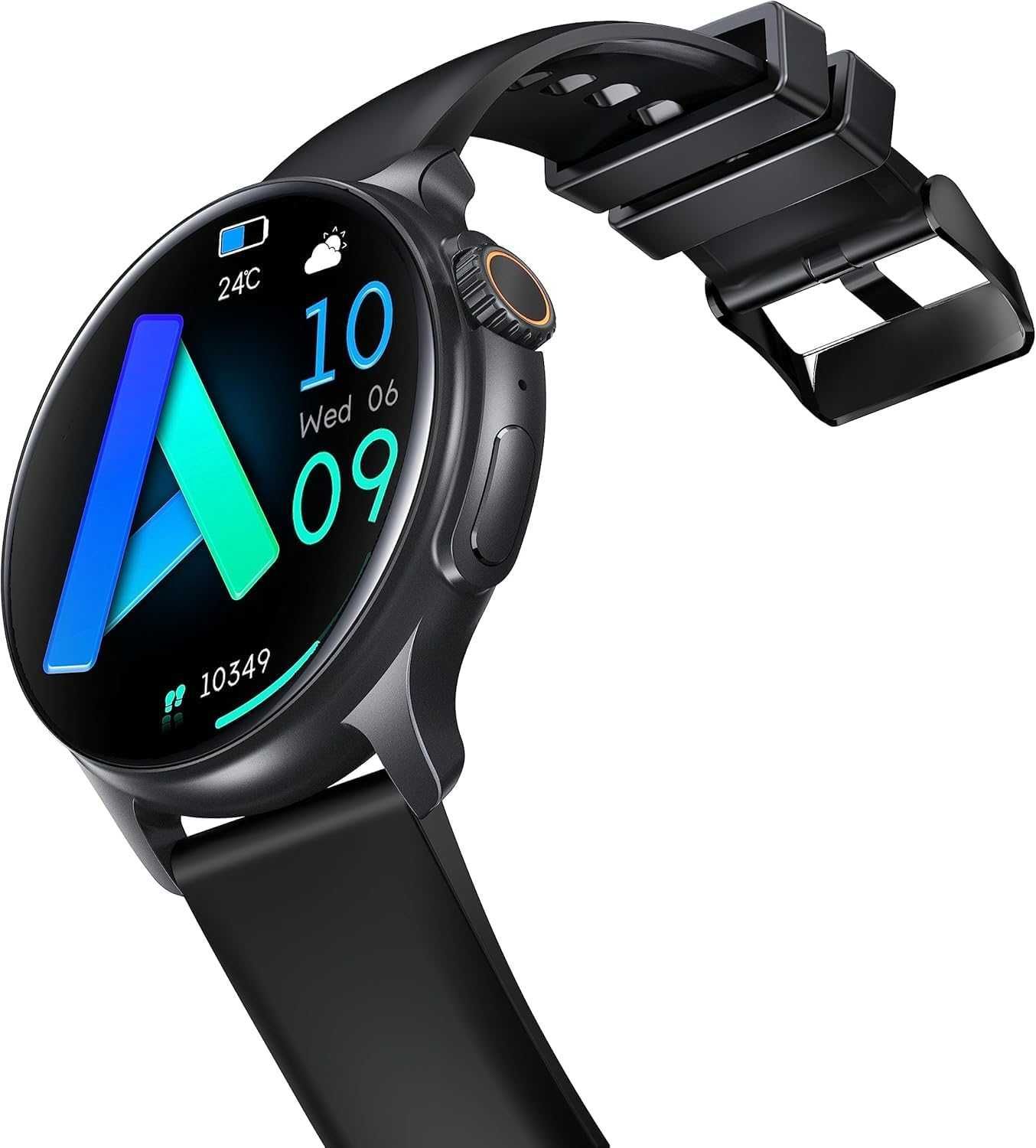 Smartwatch dla mężczyzn i kobiet zegarek fitness, czarny