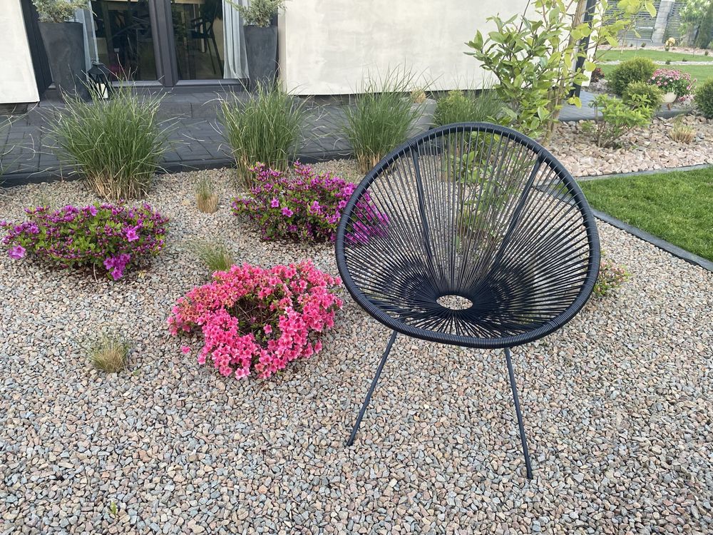 Krzesła  ogrodowe Springos technorattan czarny