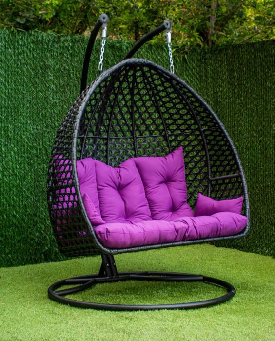 Двойная качеля Премиум . "VIP" Подвесное Кресло гамак из ротанга