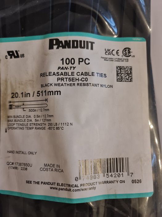 Opaski Kablowe czarne firmy PANDUIT PANDUIT