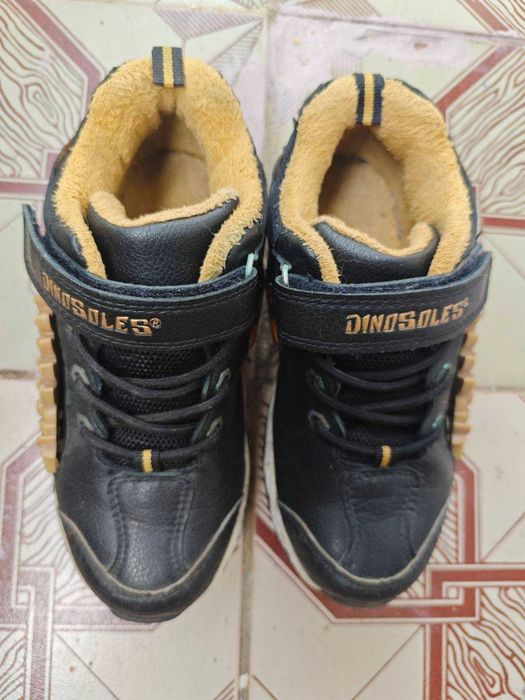 Утепленні дитячі напівчеревики, «Dinosoles» ANKILOZAVR black р.32