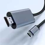 Kabel USB-C - HDMI przesył danych 4K 60Hz & FHD 120Hz przewód 2m SZARY