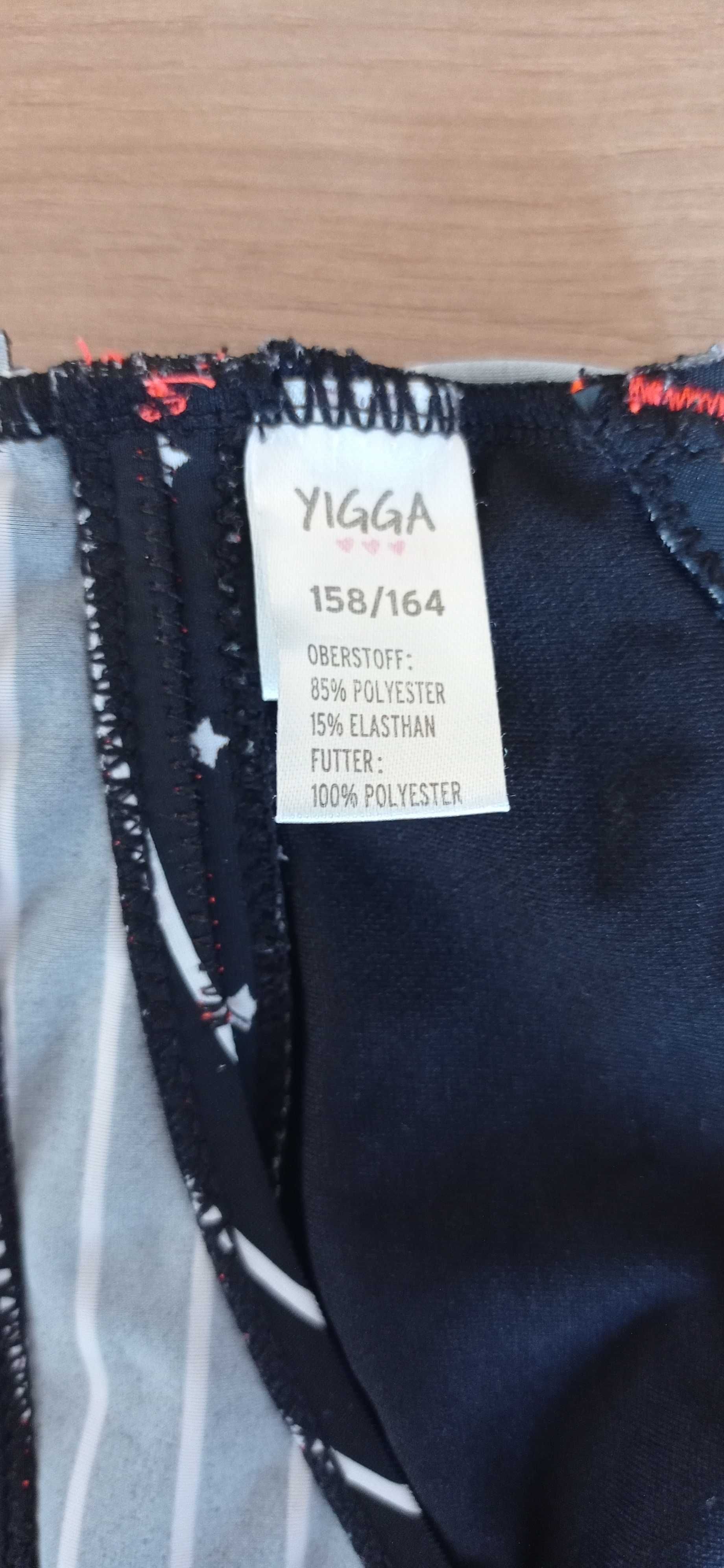 Strój kąpielowy YIGGA r. 158/164 NOWY dwuczęściowy, czarny w gwiazdki