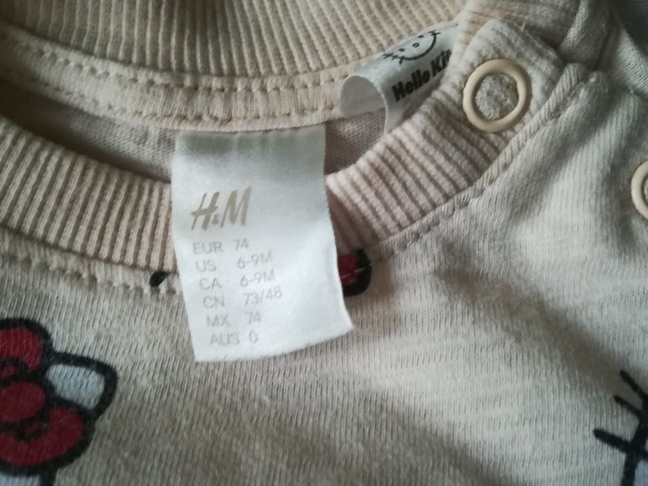 Zestaw dwóch bluzeczek z hello Kitty H&M r. 74/80