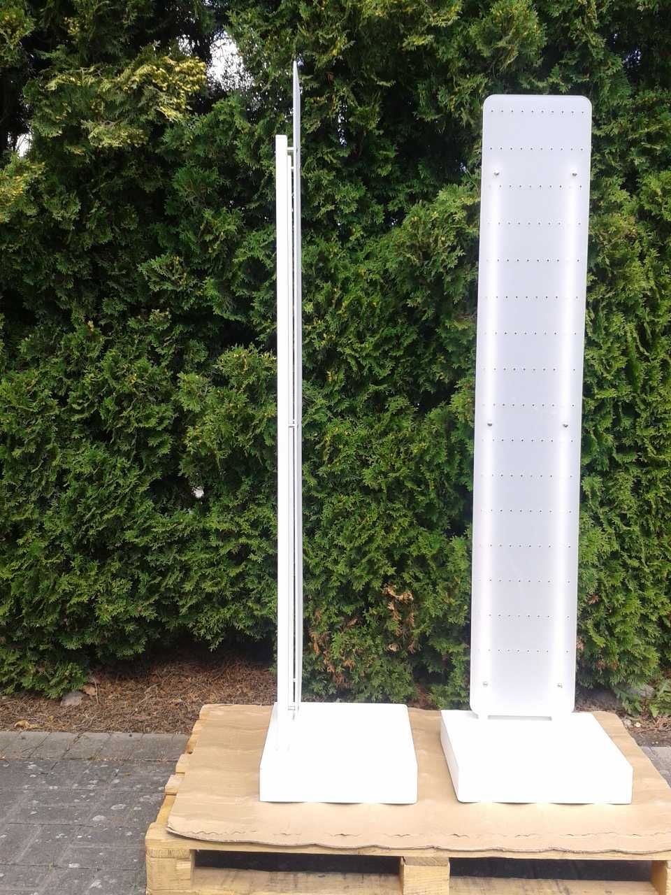 STOJAK gondola regał sklepowy metalowy solidny z panelem plexi 167 cm
