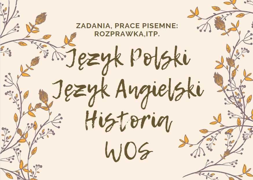 Pomoc odrabianie zadania język polski angielski historia wos