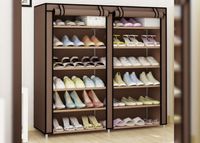 Тканевый шкаф для обуви 12 полок Storage Wardrobe 2712 Коричневый
