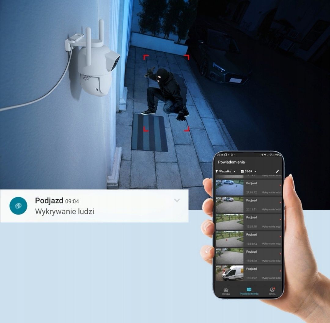 Kamera Reobiux 6 MP PTZ Wi-Fi do Monitoringu