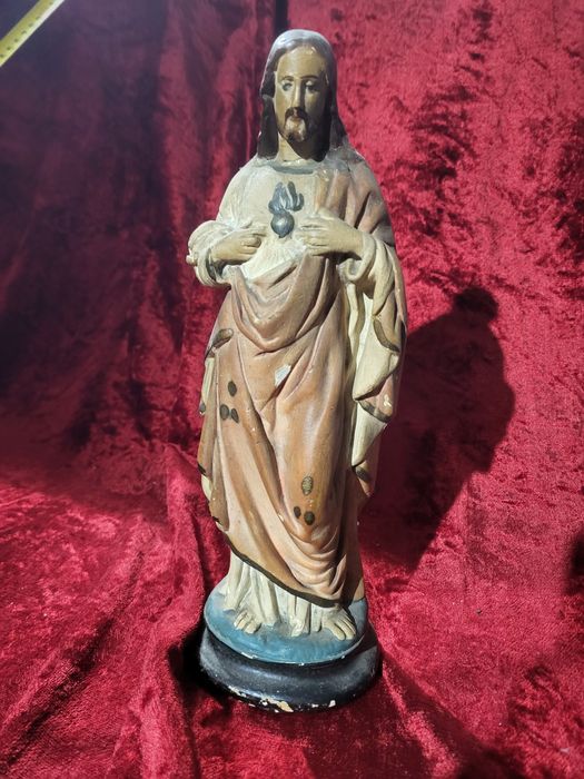 Stara figurka Pan Jezus Najświętsze Serce