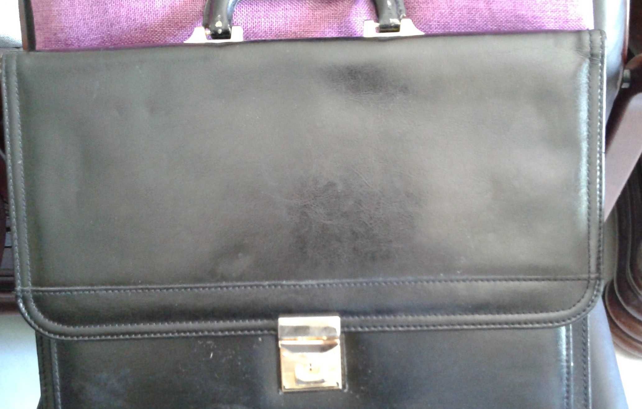 Pasta / Briefcase / Mala de mão em pele - vintage