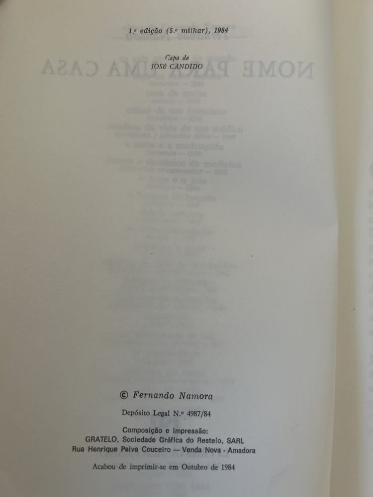 Nome para uma casa - Fernando Namora