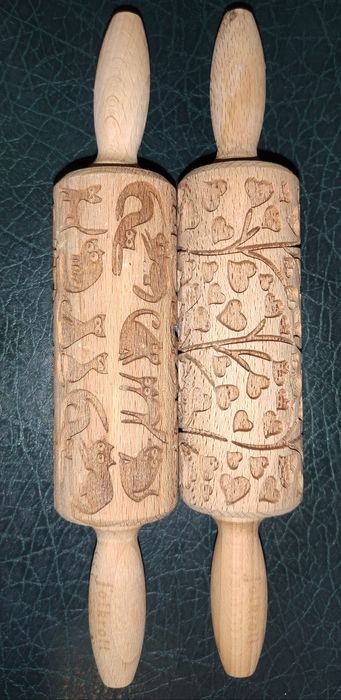 Wałek drewniany do ciasta wałki z kotami koty serduszka serce