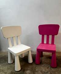 Dwa krzesełka MAMMUT białe różowe