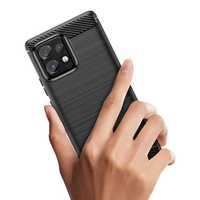 Etui Silikonowe Carbon Case Do Motorola Edge 40 Pro - Czarne