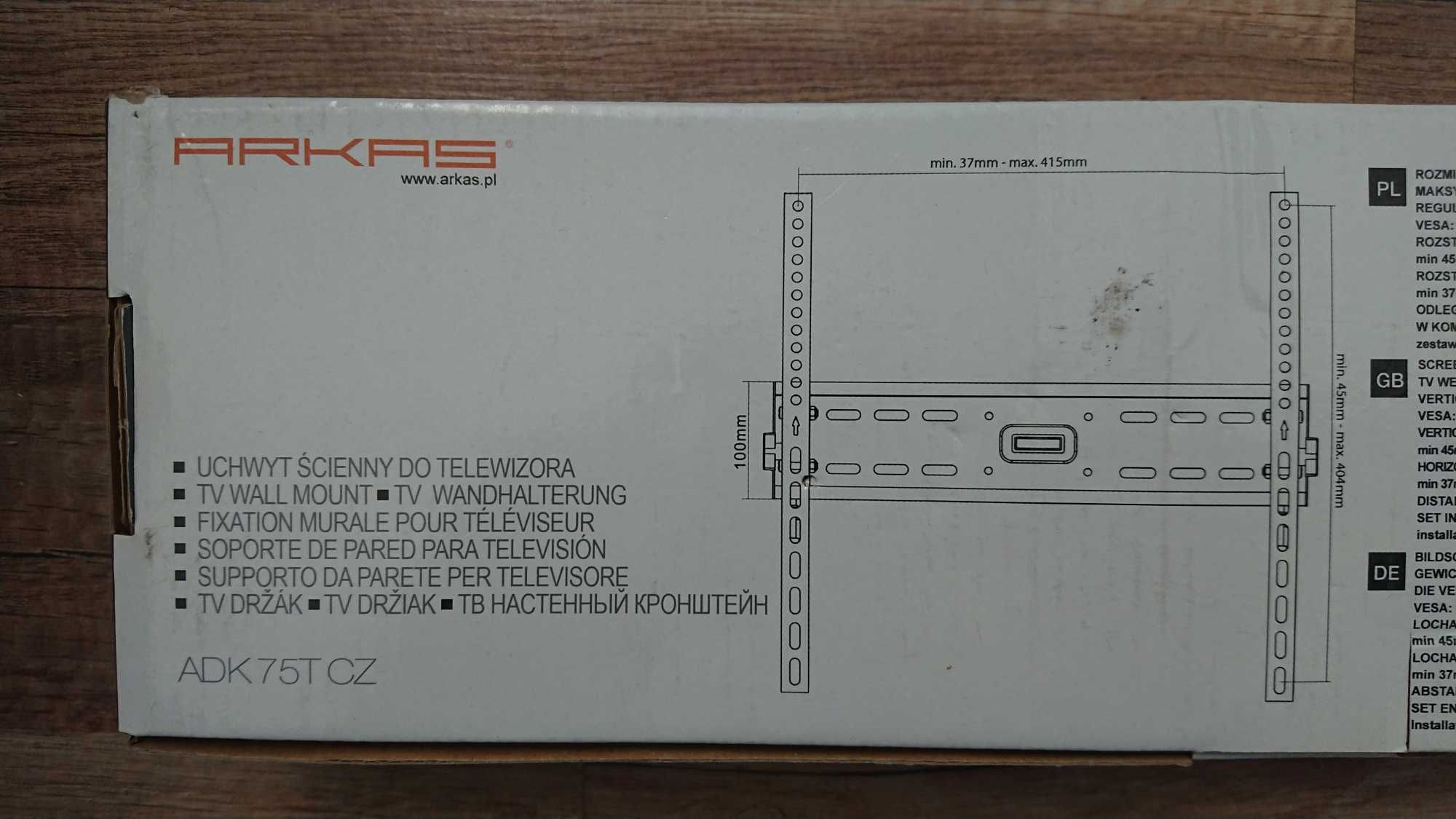 Uchwyt ścienny do TV telewizora Arkas ADK-75 T CZ do TV 26 - 75"