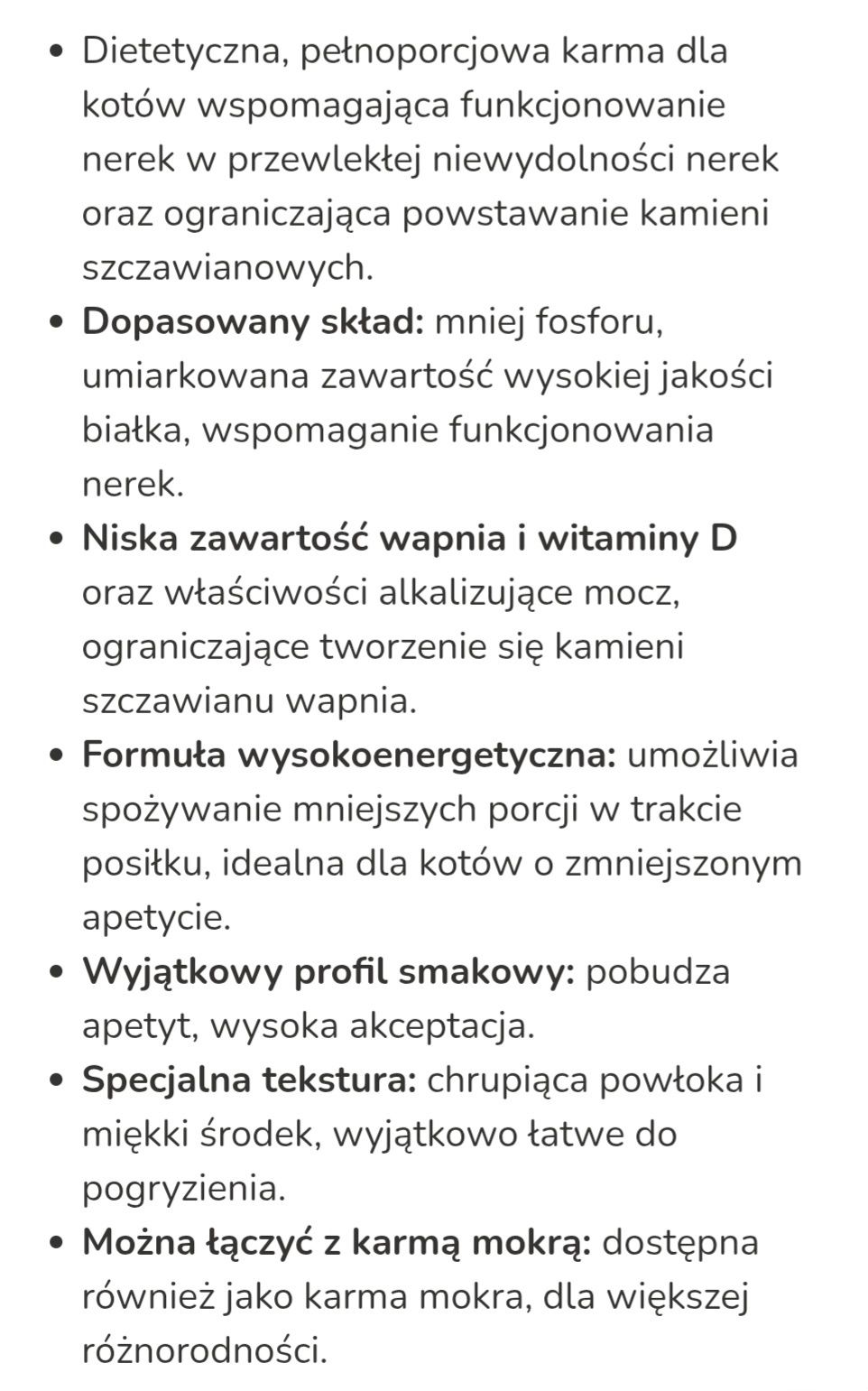 4kg Royal CANIN Renal Select 
Karma dla kota na układ moczowy nerki 
Z
