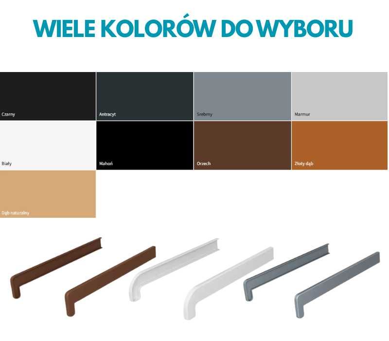 Zaślepki boczki zakończenia DO PARAPETÓW WEWNĘTRZNYCH wykończenie PCV