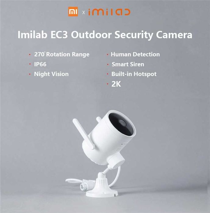 Camera Câmara Segurança Exterior Xiaomi IMILAB EC3 3MP (NOVO E SELADO)