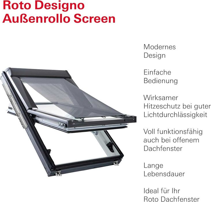 Roleta zewnętrzna czarna Roto  50x180 cm