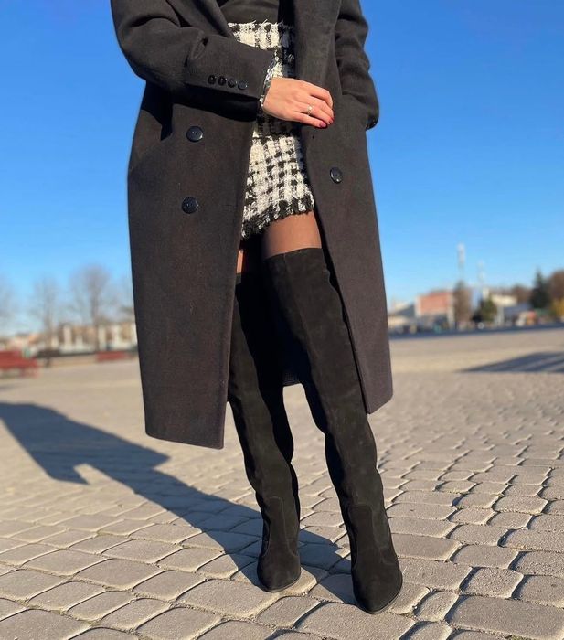 Чоботи жіночі з натуральної замші