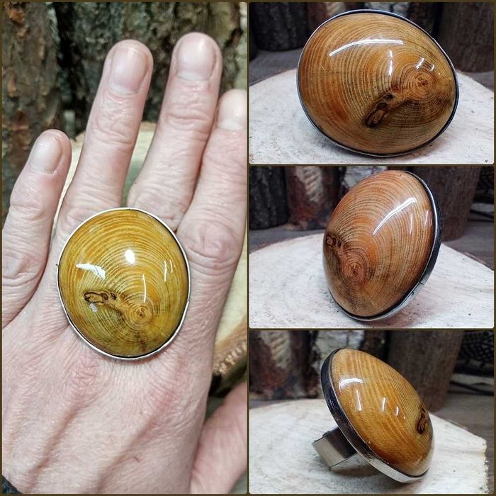 pierścionek drewniany rękodzieło artystyczne handmade