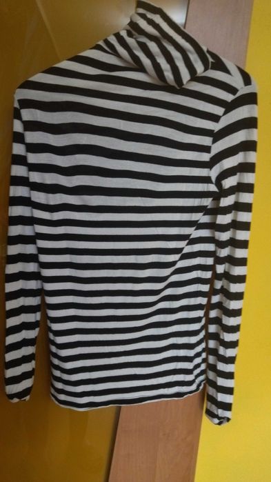 Golf damski biało czarne